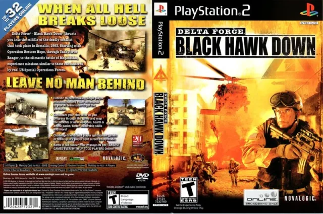 Delta Force - Black Hawk Down PS2 cover