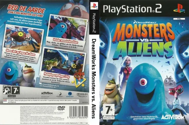 DreamWorks Monsters vs. Aliens PS2 cover