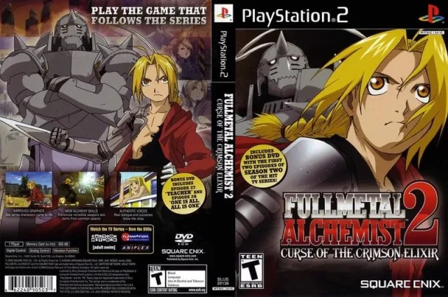 Fullmetal Alchemist 2 - Curse of the Crimson Elixir PS2 cover