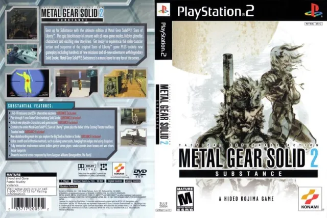 Metal Gear Solid 2 - Substance PS2 cover