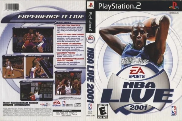 NBA Live 2001 PS2 cover