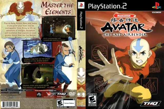 Nickelodeon Avatar - The Last Airbender - The Burning Earth PS2 cover