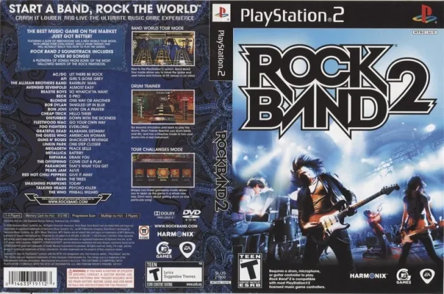 Rock Band 2 PS2 cover