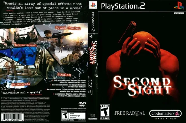 Second Sight PS2 cover