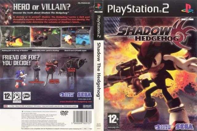 Shadow the Hedgehog PS2 cover