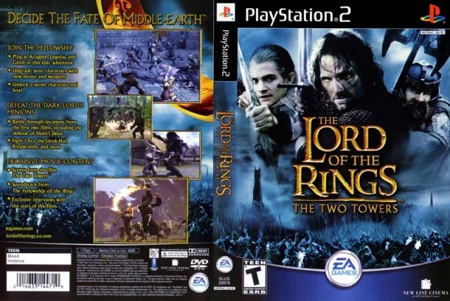 The Lord of the Rings - The Two Towers PS2 cover