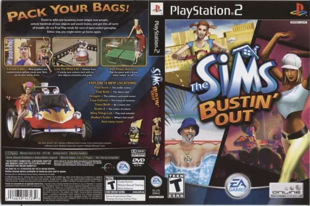The Sims - Bustin' Out PS2 cover