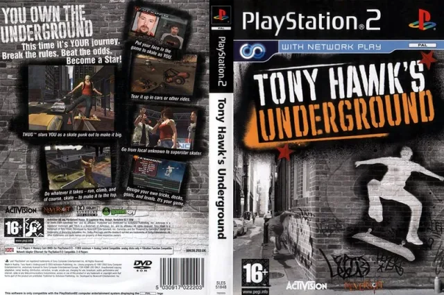 Tony Hawk's Underground PS2 cover