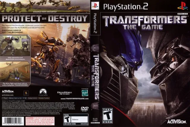 Transformers - The Game PS2 cover