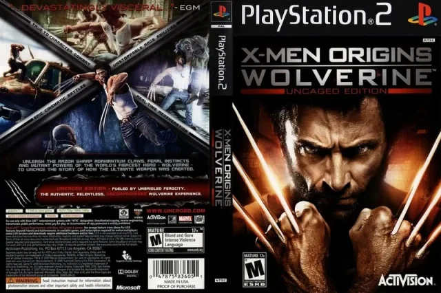 X-Men Origins - Wolverine PS2 cover